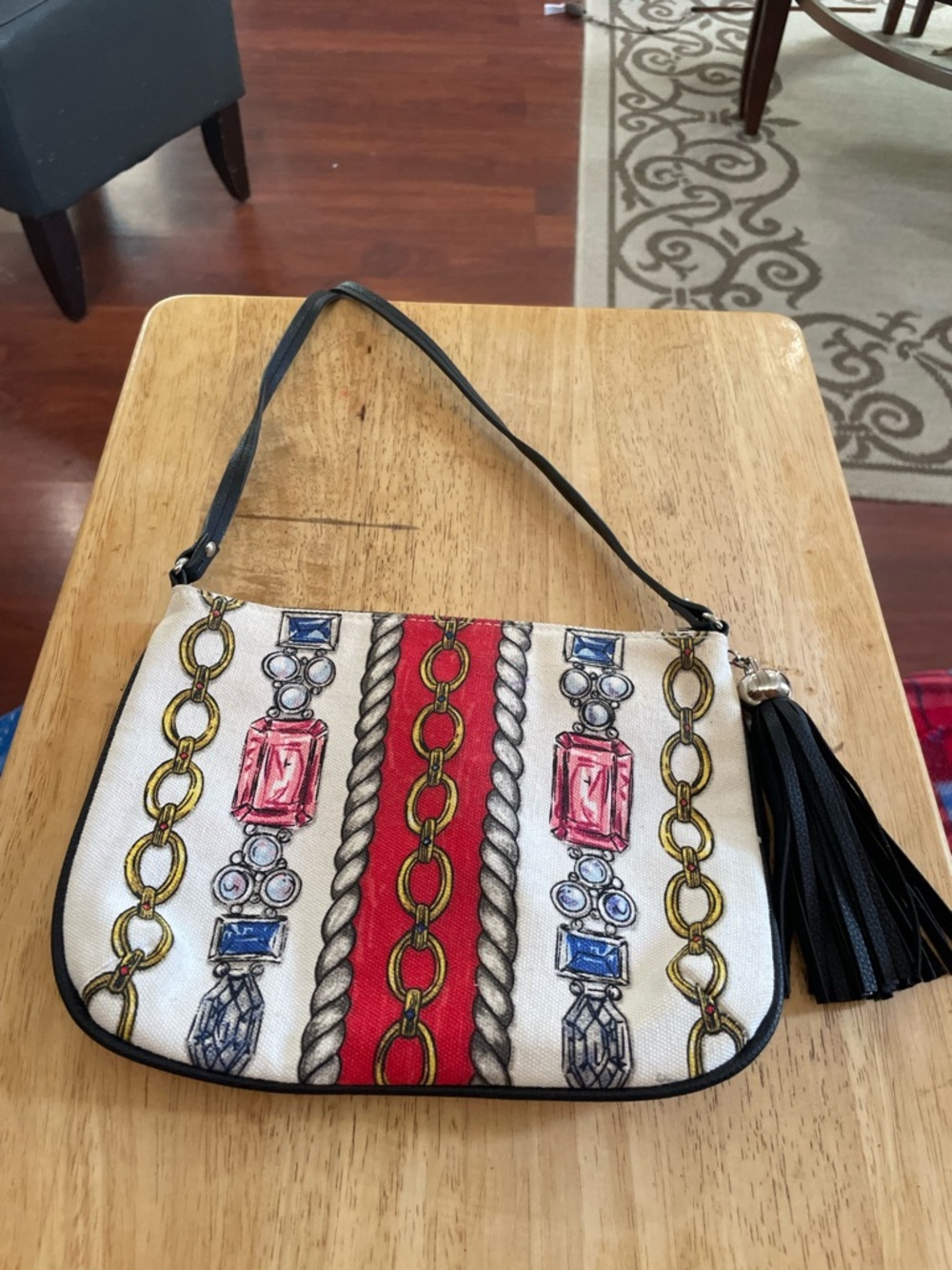 Brighton Glitter & Go Love Pouch crossbody bag purse Tom Clancy art zip closure - Picture 8 of 16